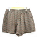 【中古】アーバンリサーチ URBAN RESEARCH キュロット パンツ 総柄 ミニ ショート FREE ブラウン レッド 茶 赤 /MT13 レディース 【...