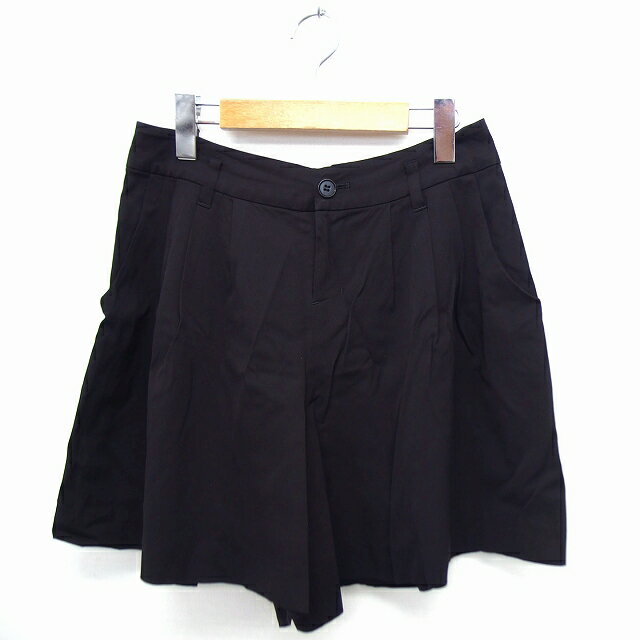 【中古】ルーニィ LOUNIE キュロット パンツ タック 無地 シンプル 38 ブラック 黒 /FT24 レディース 【ベクトル 古着】 210626