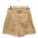 【中古】Ruchecuff パンツ キュロット ショート ベルト ロールアップ 36 キャメル 茶 /FT6 レディース 【ベクトル 古着】 210624