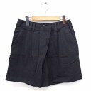 【中古】ハリス HARRISS キュロット ショート タック パンツ 無地 ウール 36 グレー /FT42 レディース 【ベクトル 古着】 210702
