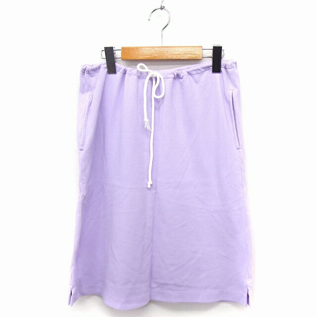 【中古】ジムフレックス Gymphlex スカート イージー タイト ひざ丈 無地 コットン 綿 S ライトパープル 紫 /FT4 レディース 【ベクトル 古着】 210707