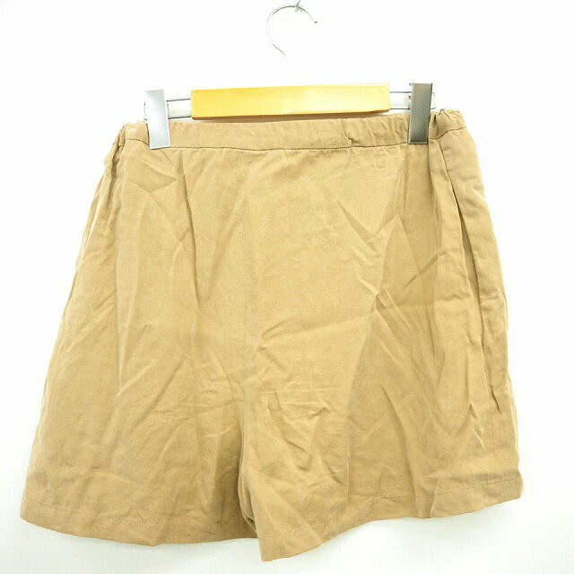 【中古】バルコニーアンドベッド Balcony and Bed パンツ ショート ショーパン 無地 シンプル ミニ ベージュ 薄茶 /MT10 レディース 【ベクトル 古着】 210702