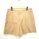 【中古】ボールジー BALLSEY トゥモローランド パンツ キュロット ショート ジップフライ 無地 シンプル ウール混 38 ベージュ 茶 /TT16 レデ...