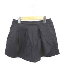 【中古】フリーズフレーズ FREE'S PHRASE パンツ キュロット ショート サイドジップ ラメ 薄手 ウール M 黒 ブラック /TT31 レディース ...