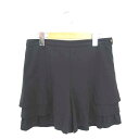 【中古】サベナ Sabena パンツ キュロット ショート サイドジップ 無地 シンプル 黒 ブラック /TT13 レディース 【ベクトル 古着】 210726