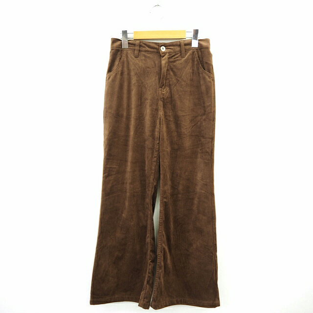 【中古】レトロガール RETRO GIRL パンツ ストレート 無地 シンプル ロング M ブラウン 茶 /MT18 レディース 【ベクトル 古着】 210820