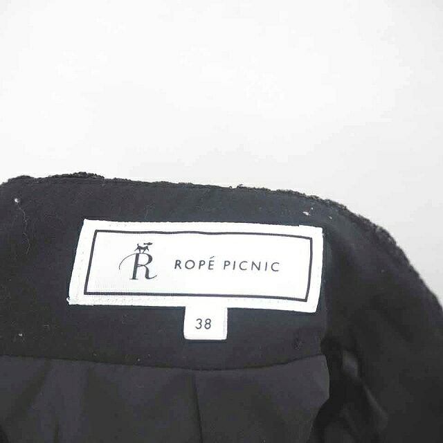 【中古】ロペピクニック ROPE Picnic スカート タイト ひざ丈 総柄 厚手 バックジップ 38 黒 ブラック /TT4 レディース 【ベクトル 古着】 211011 vectorpremium-17119639 ブランド古着ベクトルプレミアム店 サンプル画像3
