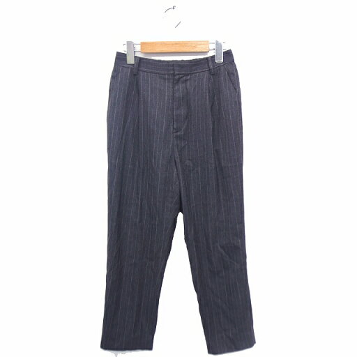 【中古】ロペ ROPE テーパード パンツ ストライプ柄 ジップフライ 36 グレー 灰 /FT11 レディース 【ベクトル 古着】 210925 【中古】ロペ ROPE テーパード パンツ ストライプ柄 ジップフライ 36 グレー 灰 /FT11 レディース 【ベクトル 古着】 210925