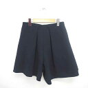 【中古】イエナ IENA パンツ キュロット ショート バックジップ 無地 シンプル 36 ネイビー 紺 /TT3 レディース 【ベクトル 古着】 211004