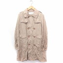 【中古】スナオクワハラ sunao kuwahara トレンチコート アウター ダブルボタン ミドル 無地 シルク混 コットン 綿 M ベージュ /FT21 レディース 【ベクトル 古着】 211028(4)