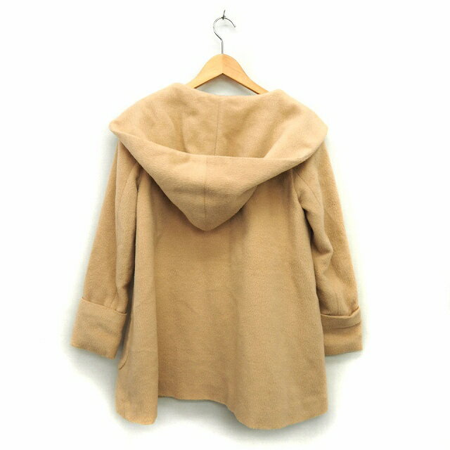 【中古】マーキュリービジュー Mercury Bijou コート アウター フード ミディ丈 無地 シンプル F キャメル 茶 /HT8 レディース 【ベクトル 古着】 211117