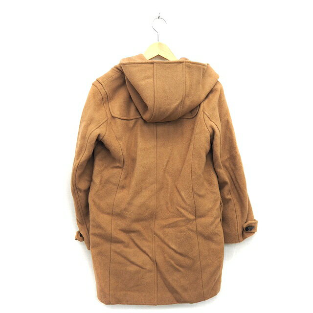 【中古】アパートバイローリーズ apart by lowrys コート アウター ダッフル フード ミディ丈 中綿 ウール混 無地 シンプル M キャメル 茶 /HT13 レディース 【ベクトル 古着】 211118