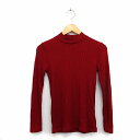 【中古】ユニクロ UNIQLO ニット セーター スタンドカラー 長袖 無地 シンプル M ボルドー 赤 /HT23 レディース 【ベクトル 古着】 21120...