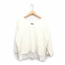 【中古】イング INGNI ニット セーター Vネック 長袖 ロングテール 無地 シンプル M アイボリー 白 /HT23 レディース 【ベクトル 古着】 21...
