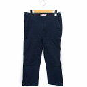 【中古】スピック&スパン Spick&Span クロップド サブリナ パンツ ストレッチ 無地 コットン 綿 40 ネイビー 紺 /FT45 レディース 【ベクトル 古着】 220127