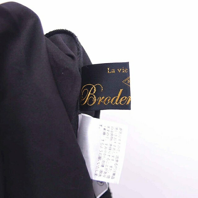 【中古】ブロードゥリー&コー Broderie&Co ナノユニバース スカート ギャザー フレア ひざ丈 無地 シンプル ウエストゴム F 黒 ブラック /TT6 レディース 【ベクトル 古着】 220115 vectorpremium-17130054 ブランド古着ベクトルプレミアム店 サンプル画像3