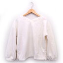 【中古】アースミュージック&エコロジー EARTH MUSIC & ECOLOGY ニット カットソー 長袖 ドロップショルダー Vネック 無地 F アイボリー...