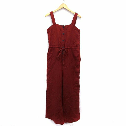 【中古】マウジー moussy サロペット オールインワン スクエアネック ノースリーブ 麻混 無地 リボン 1 レッドブラウン 赤茶 /HT24 レディース 【ベクトル 古着】 220309 【中古】マウジー moussy サロペット オールインワン スクエアネック ノースリーブ 麻混 無地 リボン 1 レッドブラウン 赤茶 /HT24 レディース 【ベクトル 古着】 220309