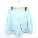 【中古】テチチ Te chichi キュロット パンツ ショート サイドジップ M ミントグリーン 薄緑 /TT13 レディース 【ベクトル 古着】 22032...
