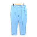 【中古】アーバンリサーチ URBAN RESEARCH テーパード パンツ ジップフライ 薄手 無地 シンプル 36 ライトブルー 青 /TT34 レディース ...