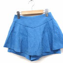 【中古】ダズリン dazzlin キュロット パンツ ショート ミニ 総柄 タック S ブルー 青 /FT2 レディース 【ベクトル 古着】 220629