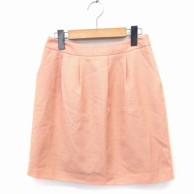 【中古】ロペピクニック ROPE Picnic 台形 スカート ミニ タック 36 サーモンピンク /FT27 レディース 【ベクトル 古着】 220629