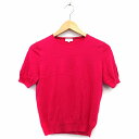 【中古】マッキントッシュフィロソフィー MACKINTOSH PHILOSOPHY ニット カットソー 半袖 丸首 無地 シンプル リブ コットン 綿 薄手 3...