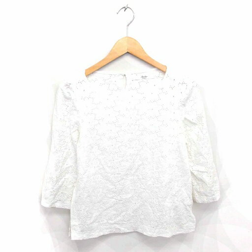 【中古】アナザーエディション ANOTHER EDITION アローズ カットソー Tシャツ ボートネック 刺繍 総柄 透け感 七分袖 ホワイト 白 /TT14 レディース 【ベクトル 古着】 220804 【中古】アナザーエディション ANOTHER EDITION アローズ カットソー Tシャツ ボートネック 刺繍 総柄 透け感 七分袖 ホワイト 白 /TT14 レディース 【ベクトル 古着】 220804