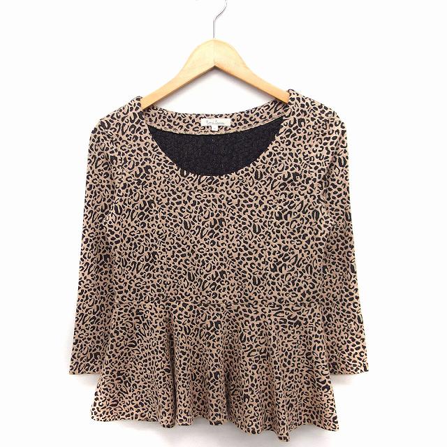 ヒョウ柄 カシュクール カットソー 七分 カットソー 七分袖（柄ヒョウ・レオパード）（レディース