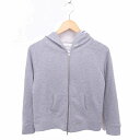 【中古】エージーバイアクアガール AG by aquagirl パーカー スウェット ジップアップ 厚手 ラグランスリーブ 長袖 M グレー /TT11 レディース 【ベクトル 古着】 220905