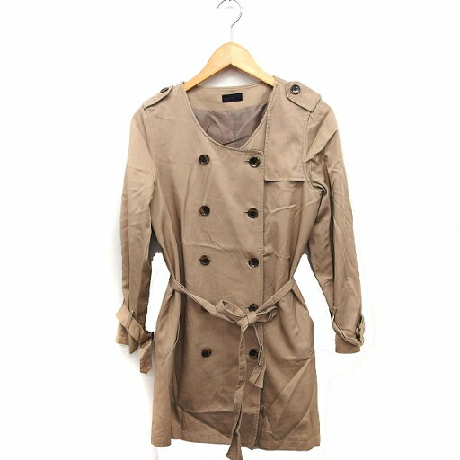 【中古】アパートバイローリーズ apart by lowrys トレンチコート アウター ノーカラー ミドル ダブルボタン 無地 M キャメル 茶 /FT17 レディース 【ベクトル 古着】 220930 【中古】アパートバイローリーズ apart by lowrys トレンチコート アウター ノーカラー ミドル ダブルボタン 無地 M キャメル 茶 /FT17 レディース 【ベクトル 古着】 220930