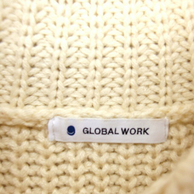 【中古】グローバルワーク GLOBAL WORK ニット セーター オフタートル リブ ローゲージ ドロップショルダー 長袖 F クリーム /NT16 レディース 【ベクトル 古着】 220929 vectorpremium-17143390 ブランド古着ベクトルプレミアム店 サンプル画像3
