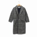 【中古】ホリデイ holiday チェスター コート アウター ロング グレンチェック F 茶 ブラウン /NT16 レディース 【ベクトル 古着】 220922(4)