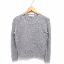【中古】ルルオンザブリッジ LULU on the BRIDGE ニット セーター 長袖 クルーネック ライトグレー /FT23 レディース 【ベクトル 古着】 220917(4)
