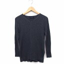 【中古】アイボリーコート ivory court リブ ニット セーター 長袖 Vネック 無地 チャコール /FT17 レディース 【ベクトル 古着】 2209...