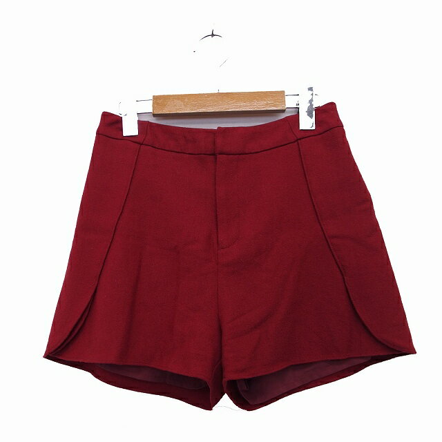 【中古】ムルーア MURUA パンツ ショート フレア ウール 4 レッド 赤 /KT14 レディース 【ベクトル 古着】 220910