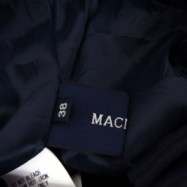 ブランド古着ベクトルプレミアム店の【中古】マカフィー MACPHEE トゥモローランド スカート 台形 ひざ丈 ウール タック ジップフライ 無地 38 黒 ブラック /NT15 レディース 【ベクトル 古着】 221109｜アングル3