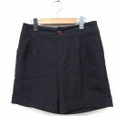【中古】エニィスィス エニシス anySiS ショートパンツ ロールアップ タック 無地 3 チャコール /FT40 レディース 【ベクトル 古着】 221116(4)