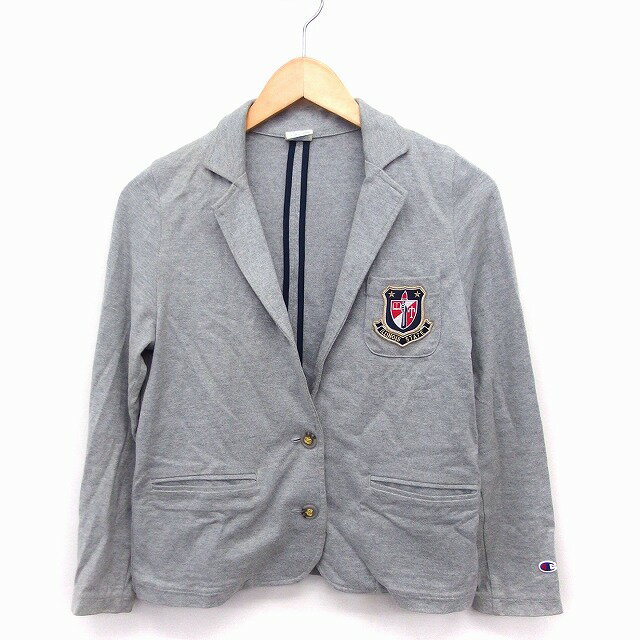 【中古】ビス ViS チャンピオン CHAMPION ブレザー テーラード ジャケット アウター 綿 M グレー /FT41 レディース 【ベクトル 古着】 221116
