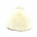 【中古】オメカシ Omekashi ベレー帽 帽子 ポンポン コットン 綿 起毛 無地 白 ホワイト /NT1 レディース 【ベクトル 古着】 221205