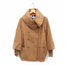 【中古】スライ SLY コート アウター ビッグカラー ショート ウール混 リブ タック 無地 1 茶 ブラウン /NT6 レディース 【ベクトル 古着】 221205(4)