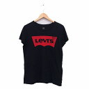 【中古】リーバイス Levi's カットソー Tシャツ 半袖 コットン ロゴ ブラック 黒 /KT9 レディース 【ベクトル 古着】 230211(4)