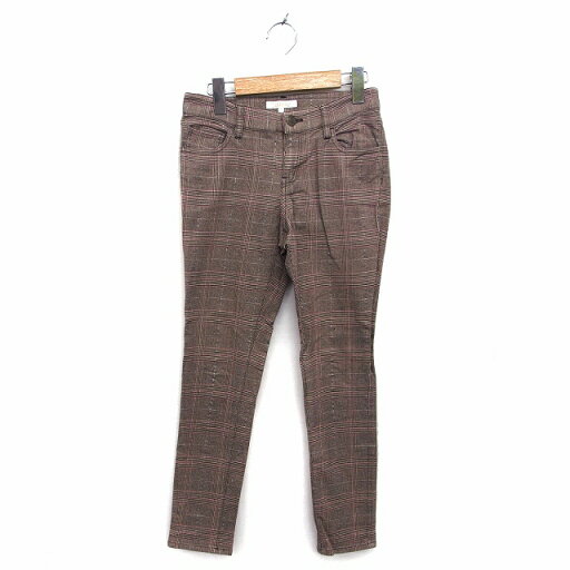 【中古】プロポーション ボディドレッシング PROPORTION BODY DRESSING パンツ テーパード コットン 綿 ラメ混 ローライズ グレンチェック 23 茶 ブラウン /NT4 レディース 【ベクトル 古着】 230227 【中古】プロポーション ボディドレッシング PROPORTION BODY DRESSING パンツ テーパード コットン 綿 ラメ混 ローライズ グレンチェック 23 茶 ブラウン /NT4 レディース 【ベクトル 古着】 230227