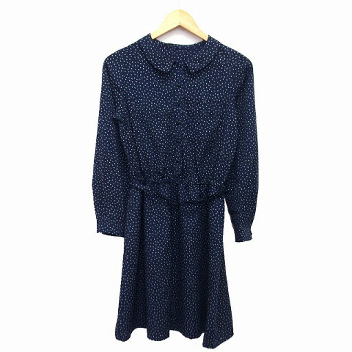 【中古】N.Natural Beauty Basic N.ナチュラルビューティーベーシック シャツワンピ ワンピース フレア ロング 総柄 長袖 ベルト L ネイビー 紺 /HT12 レディース 【ベクトル 古着】 230308 【中古】N.Natural Beauty Basic N.ナチュラルビューティーベーシック シャツワンピ ワンピース フレア ロング 総柄 長袖 ベルト L ネイビー 紺 /HT12 レディース 【ベクトル 古着】 230308