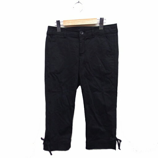 【中古】ハッシュアッシュ HusHusH クロップドパンツ レースアップ 無地 コットン 綿 2 ブラック 黒 /FT49 レディース 【ベクトル 古着】 230306 【中古】ハッシュアッシュ HusHusH クロップドパンツ レースアップ 無地 コットン 綿 2 ブラック 黒 /FT49 レディース 【ベクトル 古着】 230306