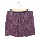 【中古】アーバンリサーチ URBAN RESEARCH キュロット ショート パンツ 総柄 厚手 38 レッド ネイビー 赤 紺 /TT34 レディース 【ベク...