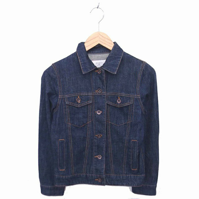 【中古】アバハウス ABAHOUSE MYSELF デニム ジージャン Gジャン ジャケット M 紺 インディゴ /TT28 レディース 【ベクトル 古着】 230427