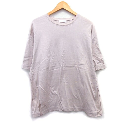 【中古】サロン SALON チュニック Tシャツ 無地 シンプル 切替リブ 七分袖 丸首 コットン 綿 F ベージュ /HT32 レディース 【ベクトル 古着】 230524 【中古】サロン SALON チュニック Tシャツ 無地 シンプル 切替リブ 七分袖 丸首 コットン 綿 F ベージュ /HT32 レディース 【ベクトル 古着】 230524
