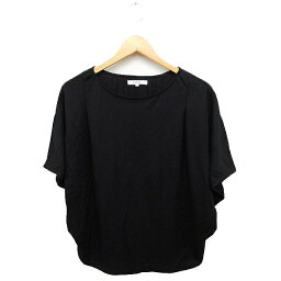 【中古】コトリカ COTORICA カットソー Tシャツ 無地 タック フレンチスリーブ S ブラック 黒 /FT37 レディース 【ベクトル 古着】 230609