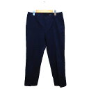 【中古】ロートレアモン LAUTREAMONT パンツ スラックス テーパード アンクル丈 ローライズ コットン混 40 紺 ネイビー /NT26 レディース 【ベクトル 古着】 230616